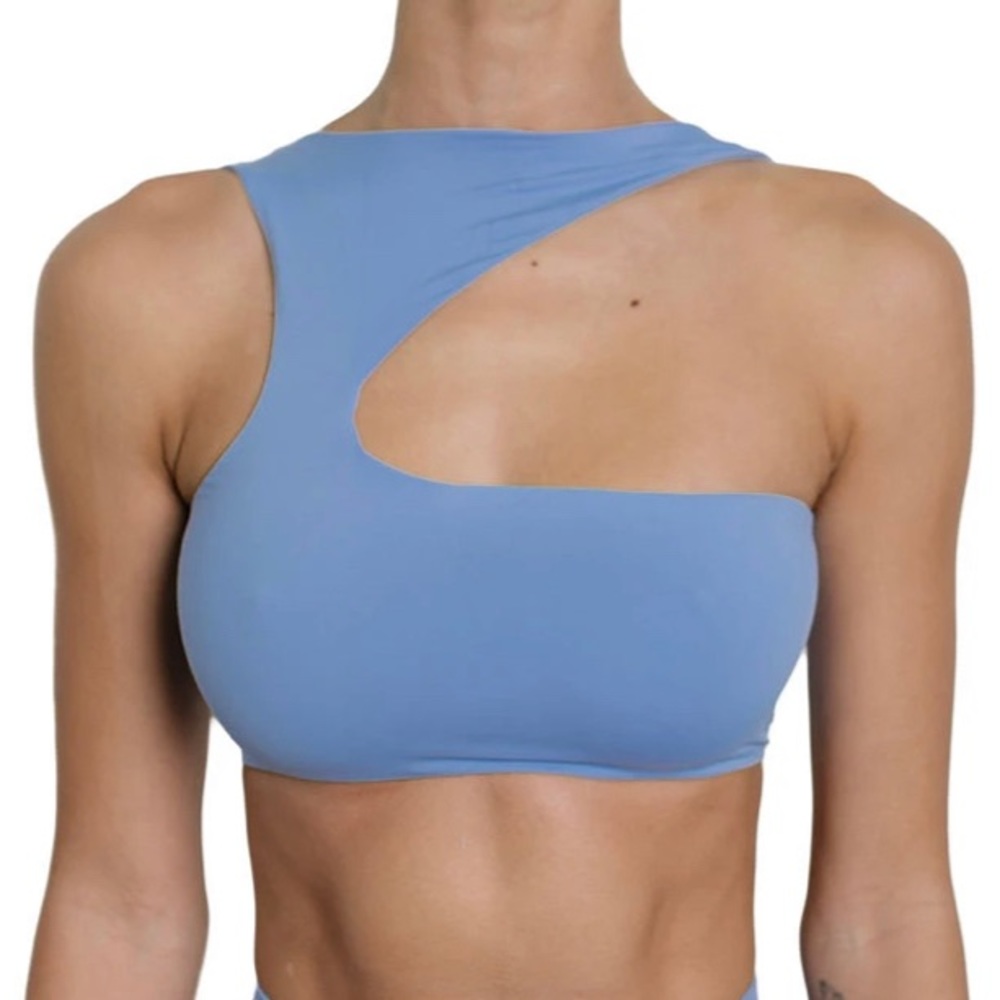 Riot Swim vista top in periwinkle